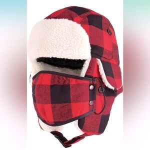 NWOT CHOK.LIDS Lumberjack Plaid Winter Trapper Unisex Ear Flap Chin Strap Cap